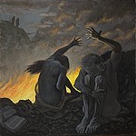 The Second Circle, oil painting by Warren Criswell, Francesca and Paolo in Hell, after Dante